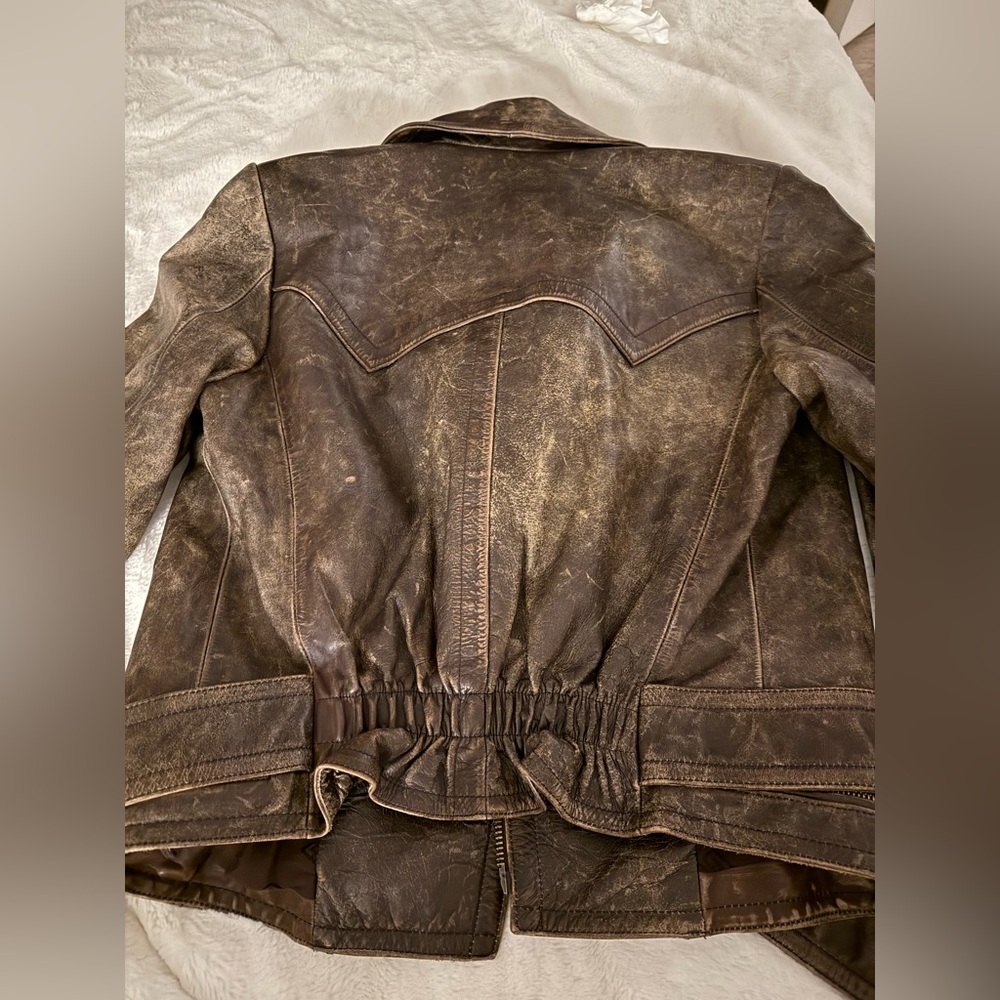 Banana Republic Dark Brown Leather Jacket - Picture 6 of 7